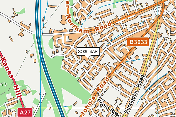 SO30 4AR map - OS VectorMap District (Ordnance Survey)