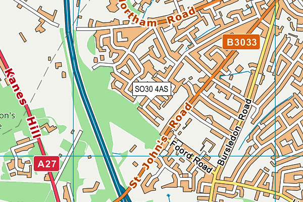 SO30 4AS map - OS VectorMap District (Ordnance Survey)