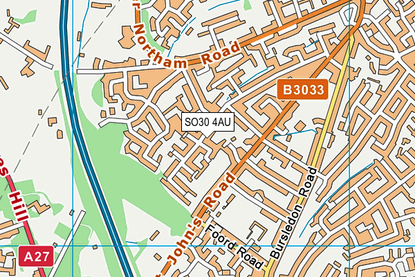 SO30 4AU map - OS VectorMap District (Ordnance Survey)