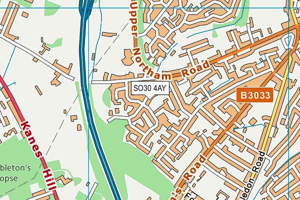 SO30 4AY map - OS VectorMap District (Ordnance Survey)