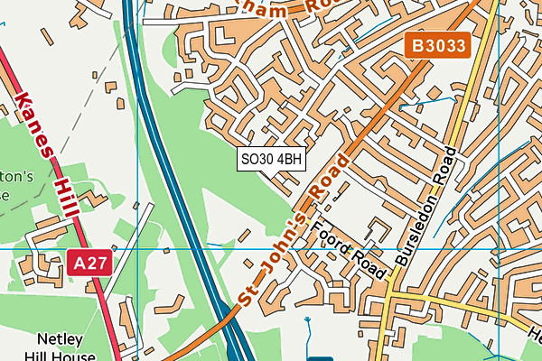 SO30 4BH map - OS VectorMap District (Ordnance Survey)