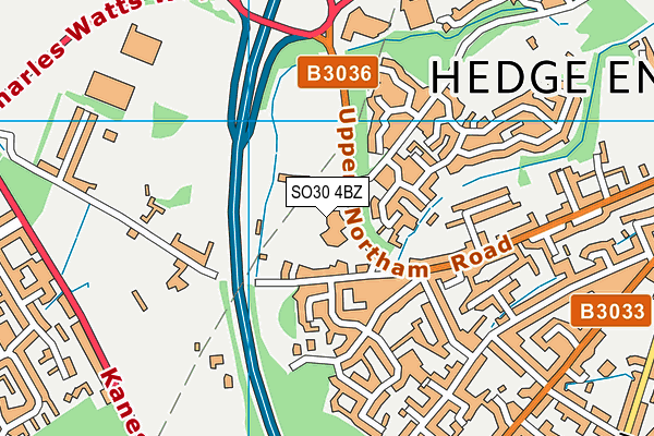 Hedge End Golf Centre map (SO30 4BZ) - OS VectorMap District (Ordnance Survey)