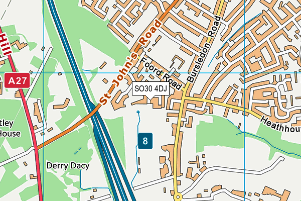 SO30 4DJ map - OS VectorMap District (Ordnance Survey)