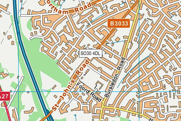 SO30 4DL map - OS VectorMap District (Ordnance Survey)