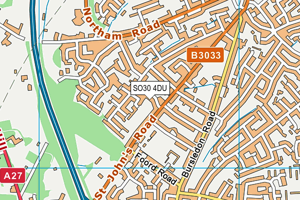 SO30 4DU map - OS VectorMap District (Ordnance Survey)