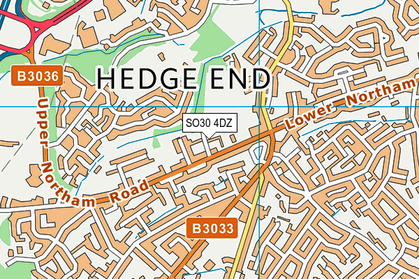 SO30 4DZ map - OS VectorMap District (Ordnance Survey)