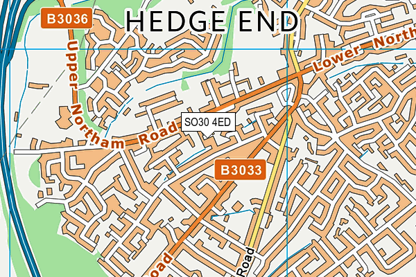 SO30 4ED map - OS VectorMap District (Ordnance Survey)