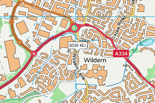 Wildern School map (SO30 4EJ) - OS VectorMap District (Ordnance Survey)