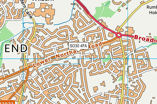 SO30 4FA map - OS VectorMap District (Ordnance Survey)