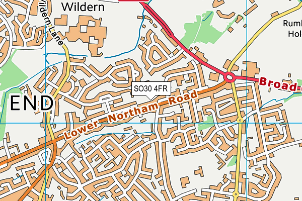 SO30 4FR map - OS VectorMap District (Ordnance Survey)
