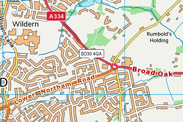 SO30 4GA map - OS VectorMap District (Ordnance Survey)