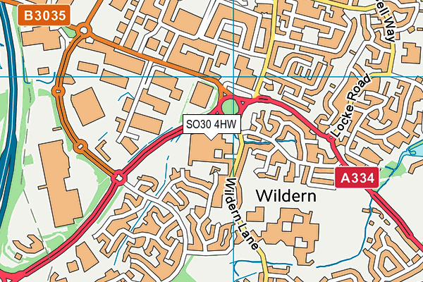 SO30 4HW map - OS VectorMap District (Ordnance Survey)