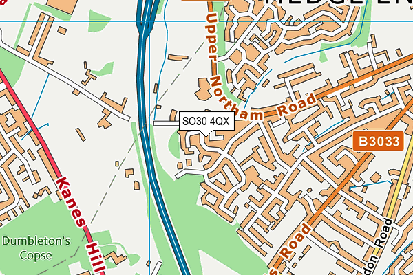 SO30 4QX map - OS VectorMap District (Ordnance Survey)