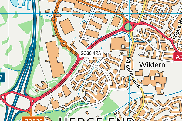 SO30 4RA map - OS VectorMap District (Ordnance Survey)