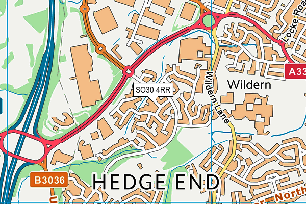 SO30 4RR map - OS VectorMap District (Ordnance Survey)