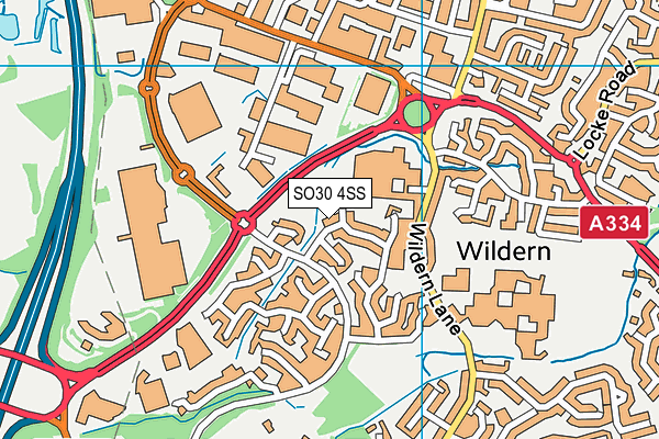 SO30 4SS map - OS VectorMap District (Ordnance Survey)