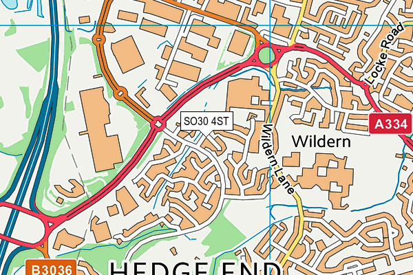 SO30 4ST map - OS VectorMap District (Ordnance Survey)