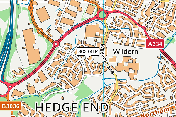 SO30 4TP map - OS VectorMap District (Ordnance Survey)