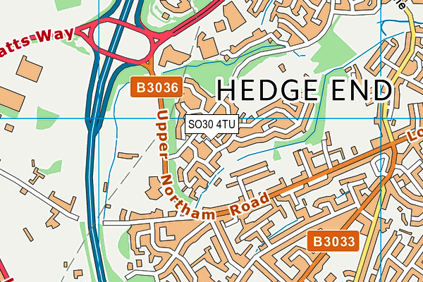 SO30 4TU map - OS VectorMap District (Ordnance Survey)