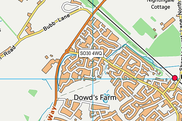 SO30 4WQ map - OS VectorMap District (Ordnance Survey)