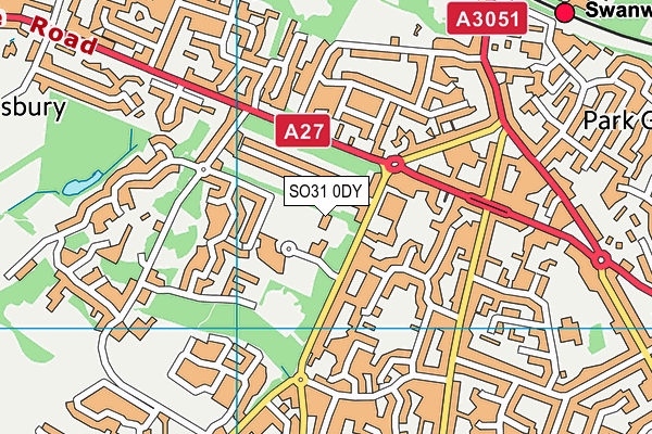 SO31 0DY map - OS VectorMap District (Ordnance Survey)