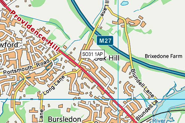 SO31 1AP map - OS VectorMap District (Ordnance Survey)