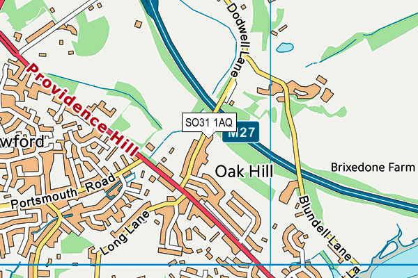 SO31 1AQ map - OS VectorMap District (Ordnance Survey)