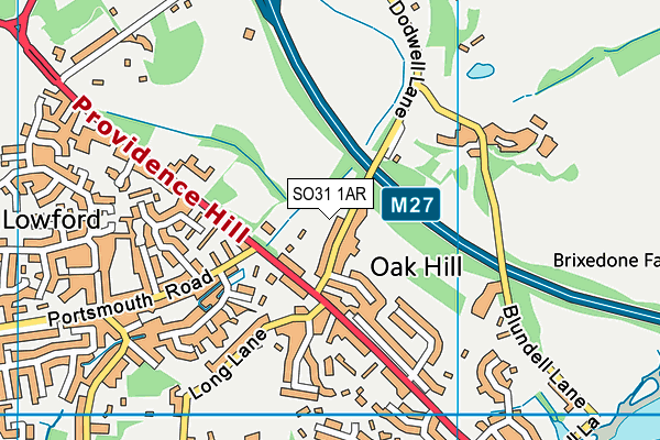 SO31 1AR map - OS VectorMap District (Ordnance Survey)