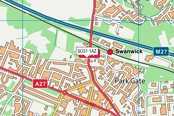 SO31 1AZ map - OS VectorMap District (Ordnance Survey)