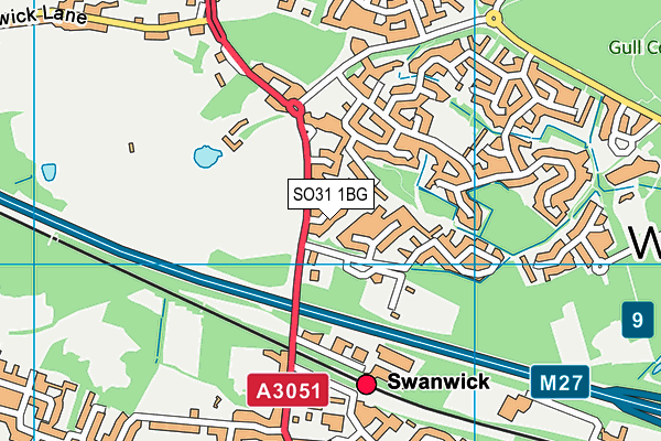 SO31 1BG map - OS VectorMap District (Ordnance Survey)