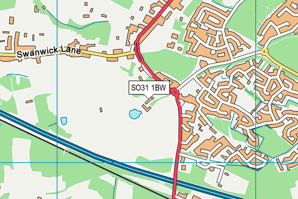 SO31 1BW map - OS VectorMap District (Ordnance Survey)