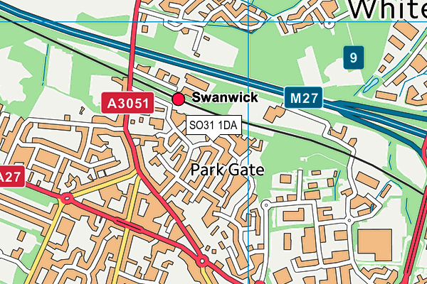 SO31 1DA map - OS VectorMap District (Ordnance Survey)