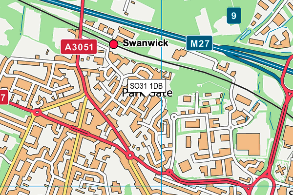 SO31 1DB map - OS VectorMap District (Ordnance Survey)