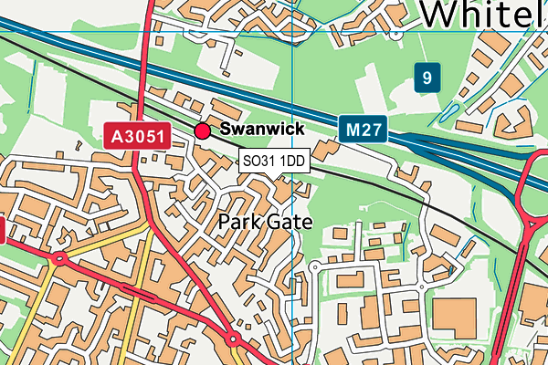 SO31 1DD map - OS VectorMap District (Ordnance Survey)