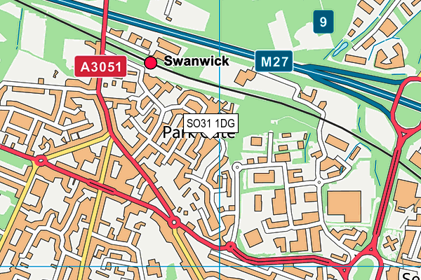 SO31 1DG map - OS VectorMap District (Ordnance Survey)