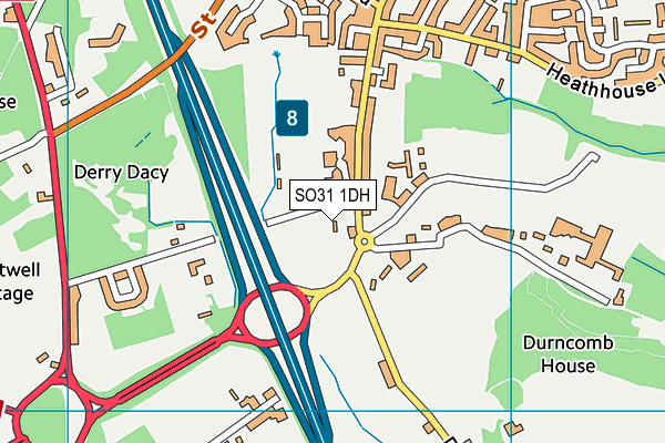 SO31 1DH map - OS VectorMap District (Ordnance Survey)