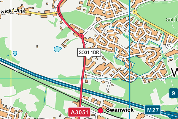 SO31 1DR map - OS VectorMap District (Ordnance Survey)