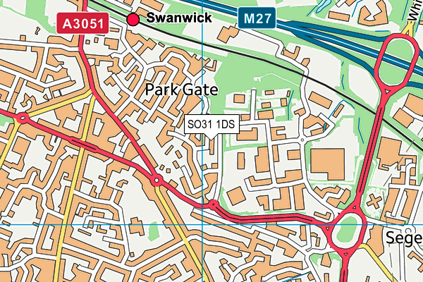 SO31 1DS map - OS VectorMap District (Ordnance Survey)