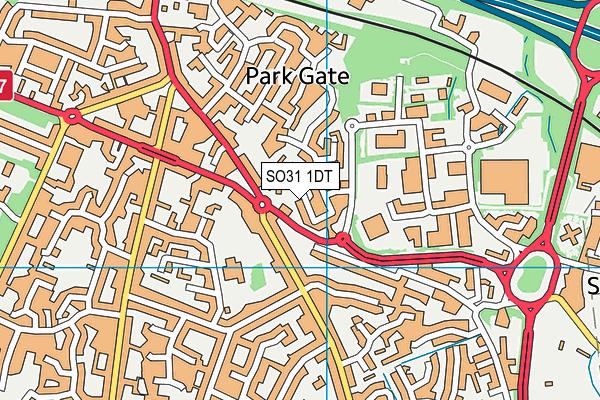 SO31 1DT map - OS VectorMap District (Ordnance Survey)