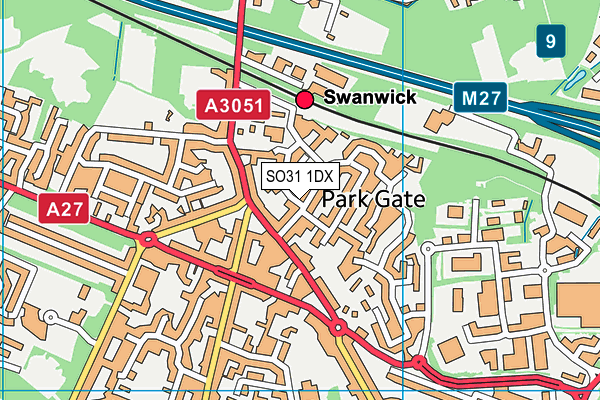 SO31 1DX map - OS VectorMap District (Ordnance Survey)