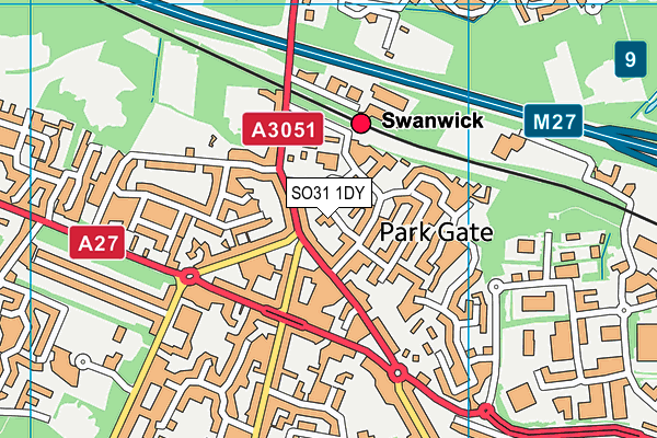 SO31 1DY map - OS VectorMap District (Ordnance Survey)