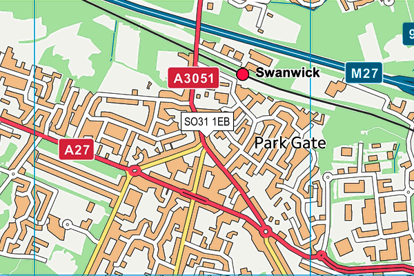 SO31 1EB map - OS VectorMap District (Ordnance Survey)