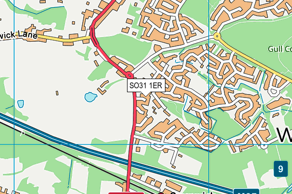 SO31 1ER map - OS VectorMap District (Ordnance Survey)