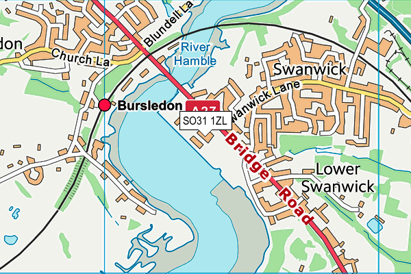 SO31 1ZL map - OS VectorMap District (Ordnance Survey)