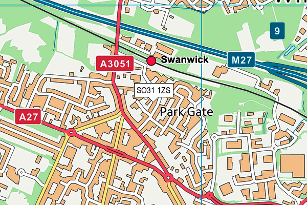 SO31 1ZS map - OS VectorMap District (Ordnance Survey)