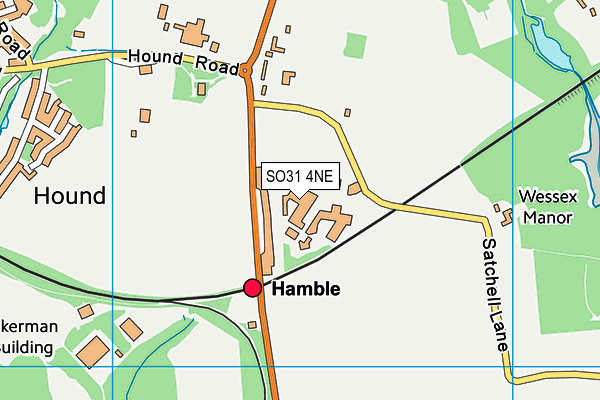 The Hamble School map (SO31 4NE) - OS VectorMap District (Ordnance Survey)