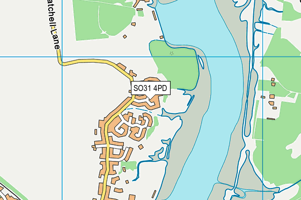 SO31 4PD map - OS VectorMap District (Ordnance Survey)