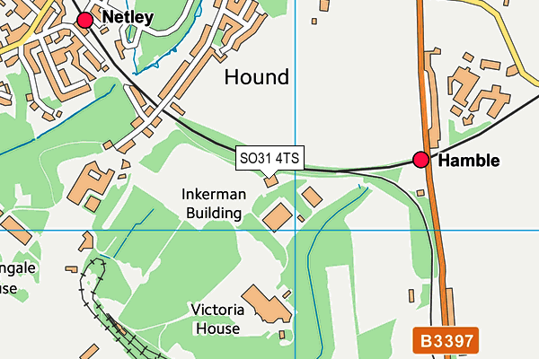Hamble Community Facility map (SO31 4TS) - OS VectorMap District (Ordnance Survey)