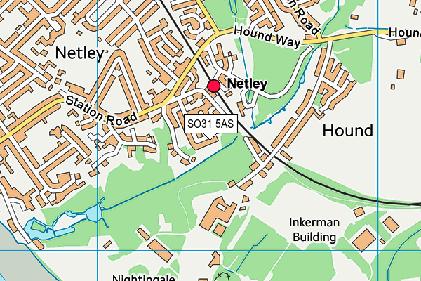 SO31 5AS map - OS VectorMap District (Ordnance Survey)