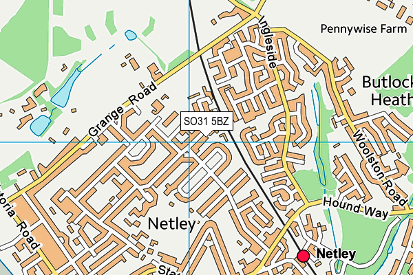 SO31 5BZ map - OS VectorMap District (Ordnance Survey)